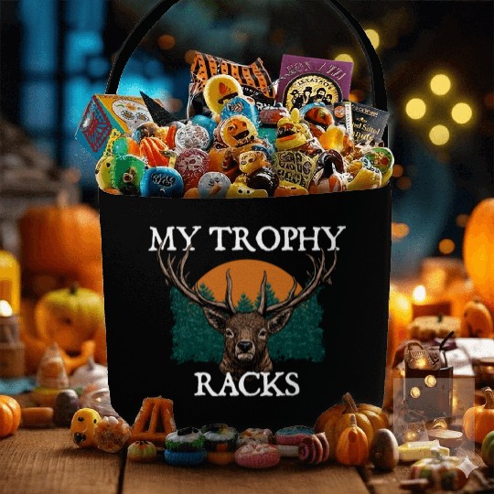 My Trophy Racks Hunting Deer Hunter Elk Bowhunting Fabric Baskets