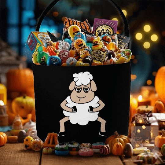 Sheep Tired Bored Look Standing Cute Cool Cartoon Fabric Baskets