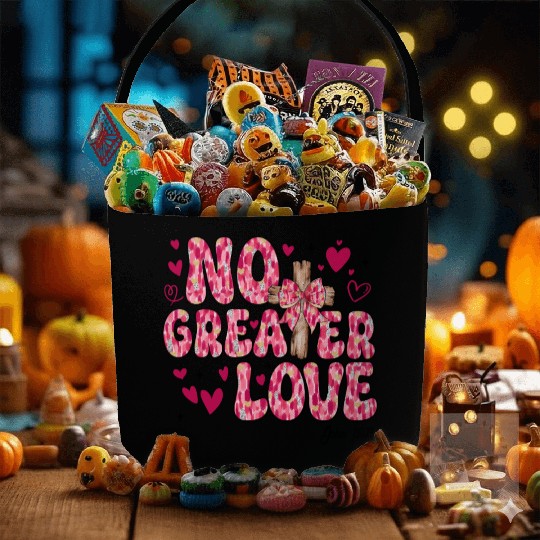 No Greater Love Jesus Valentine Fabric Baskets