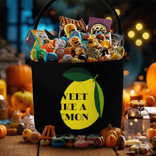 Sweet like a lemon Fruit Citrus Yellow Summer Fabric Baskets