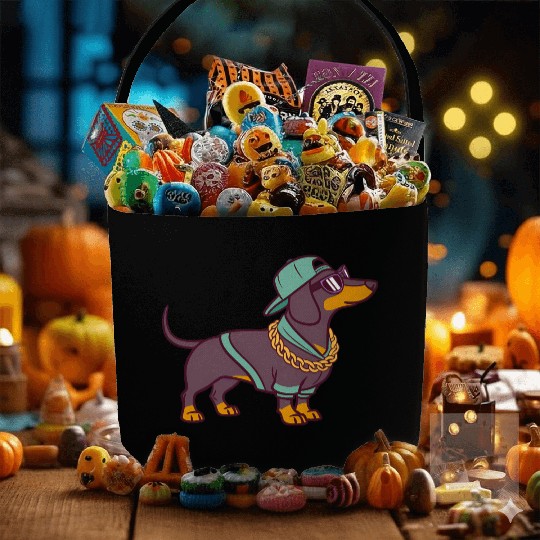 Hip Hop Dachshund Music Singing Dachshund Song Fabric Baskets