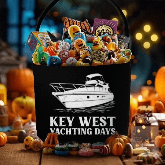 KEY-WEST YACHTING DAYS Florida Keys Sunshine-State Fabric Baskets