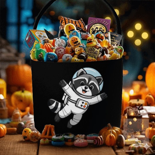 Astro Racoon for Kids Astronaut Fabric Baskets