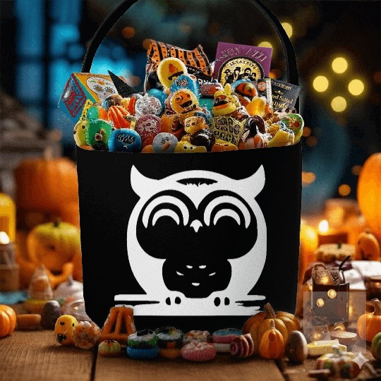 Cute Sleeping Owl Fabric Baskets