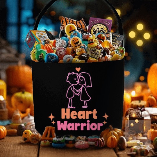 Heart warrior, valentine Fabric Baskets