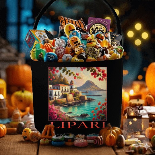 Lipari Volcano Mediterranean Terracotta Vacation Fabric Baskets