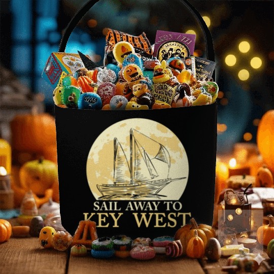 Florida Keys SAIL AWAY TO KEY-WEST Sailing Outfit Fabric Baskets