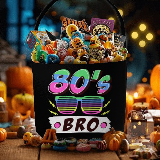 Retro 80s Style design – Perfect for Nostalgia Fa Fabric Baskets