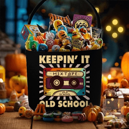 Retro 80s Style design – Perfect for Nostalgia Fa Fabric Baskets