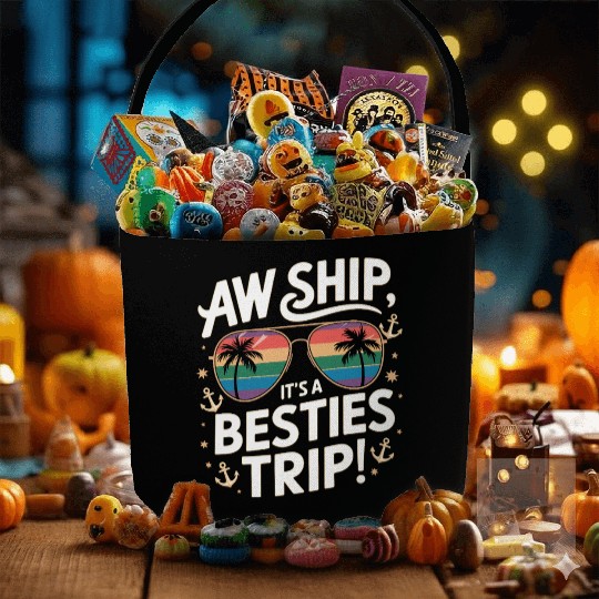Aw Ship It’s a Besties Trip 2025 Friends VacaTion Fabric Baskets