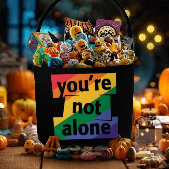 You are Not Alone Rainbow Fabric Baskets