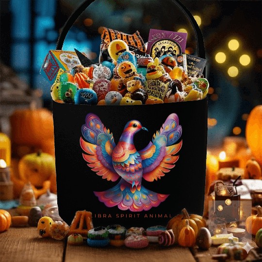 Libra Spirit Animal Dove Alebrije Female Fabric Baskets