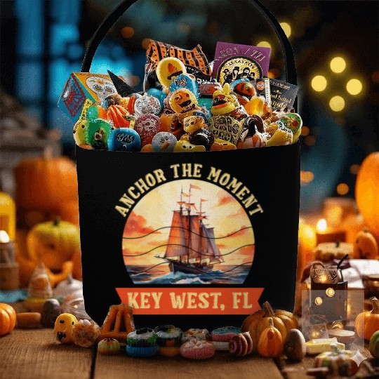 Florida Keys ANCHOR THE MOMENT KEY-WEST FL Fabric Baskets