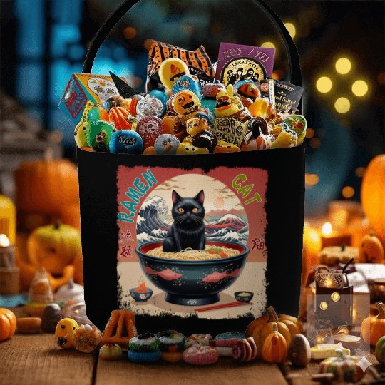 Ramen Cat Fabric Baskets