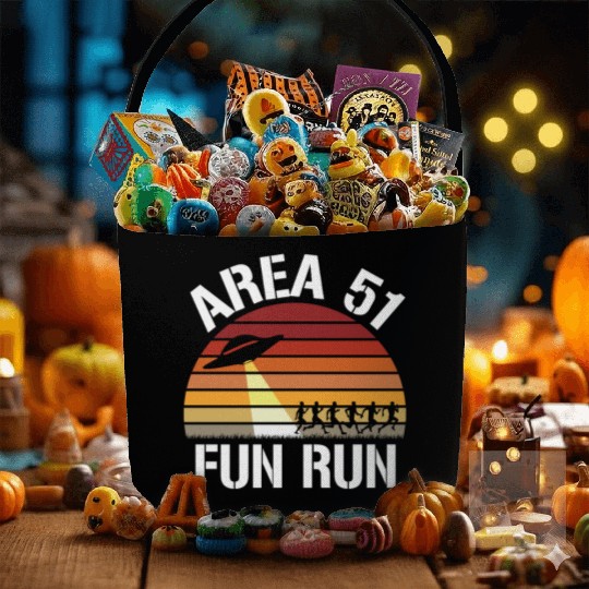 Area 51 Fun Run I Aliens UFO Roswell Alien Fabric Baskets