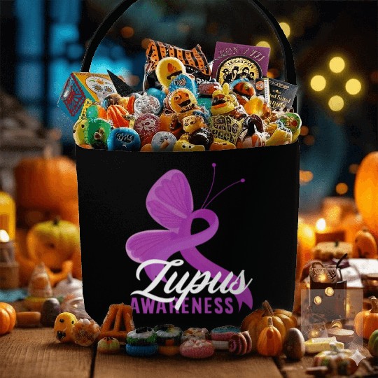 Lupus Awareness Butterfly Embrace Fabric Baskets