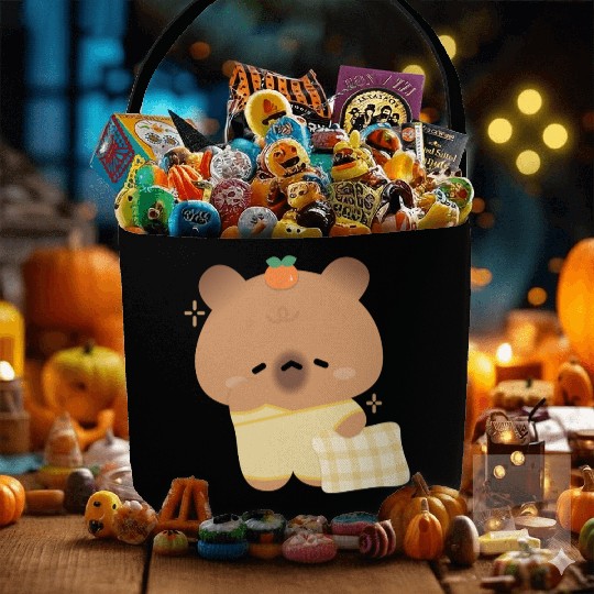 Sleepy Capybara Fabric Baskets