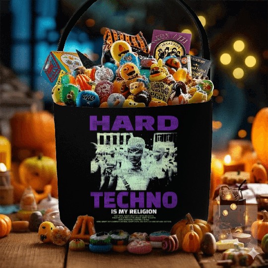 Techno House Party EDM Festival Goa Electro Rave Fabric Baskets