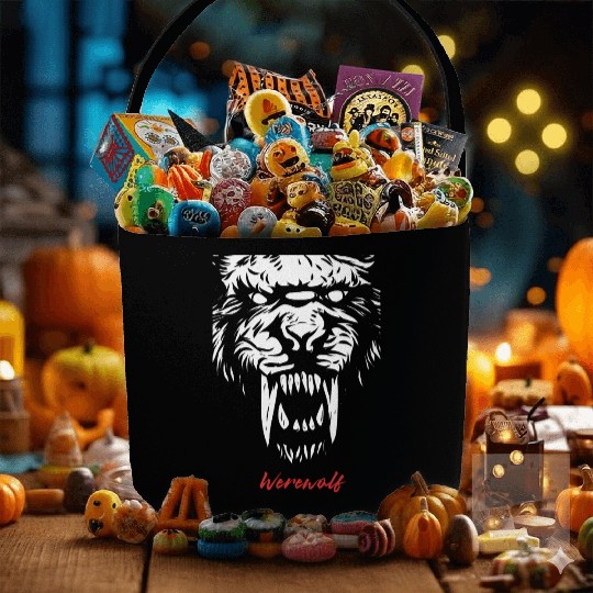 Fierce Werewolf Roar Fabric Baskets
