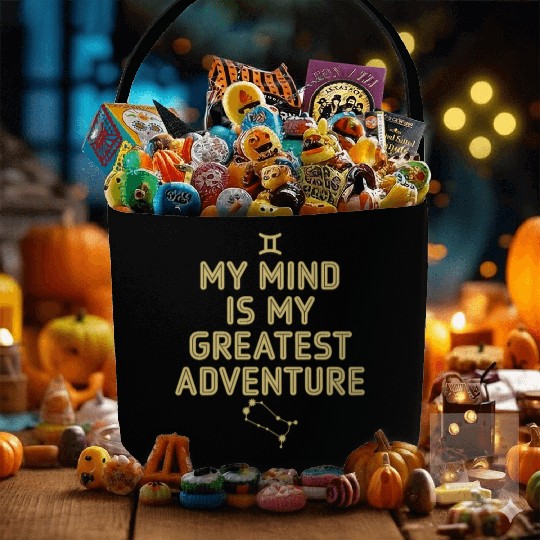 Gemini Zodiac My Mind Is My Greatest Adventure Fabric Baskets