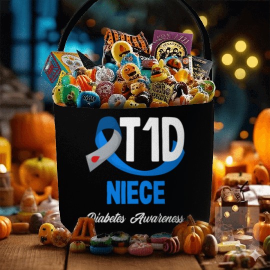 T1D Niece Diabetes Type 1 Awareness Fabric Baskets