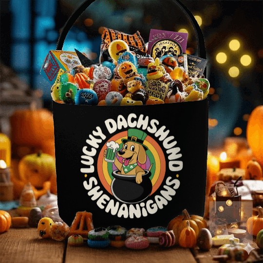 Lucky Dachshund Shenanigans | St. Patrick’s Day Fabric Baskets