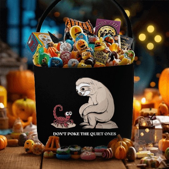 Scorpio Zodiac Sloth Don't Poke The Quiet Ones Fabric Baskets