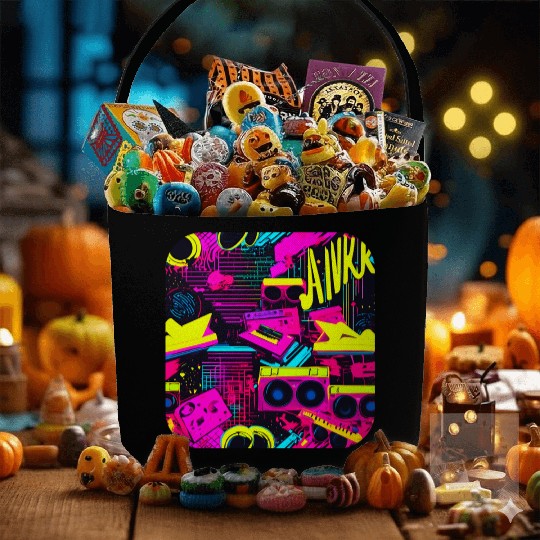 Vintage 80s party old school Fabric Baskets