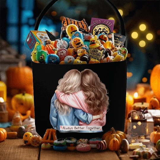 Always Better Together Best Friends BFF Friendship Fabric Baskets