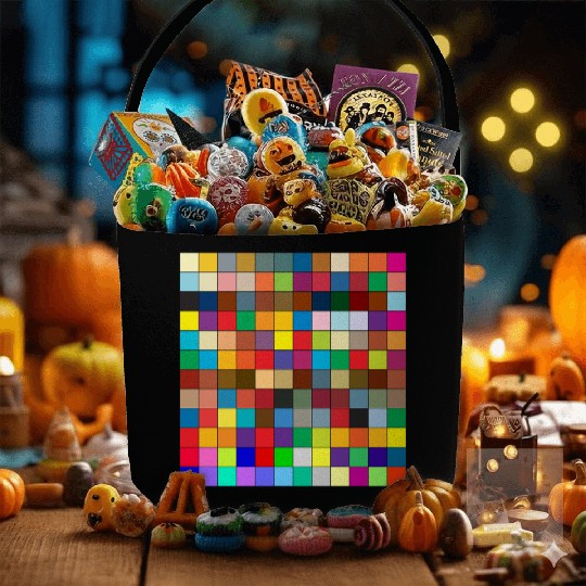 "Vibrant Multi-Color Square Box Design Fabric Baskets"