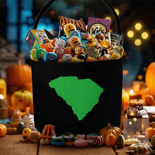 Raised On BBQ, Grits, and Sweet Tea South Carolina Fabric Baskets