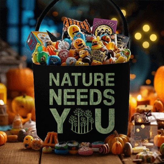Nature Needs You Earth Day Fabric Baskets