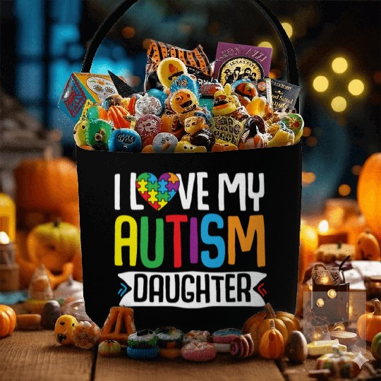 Autism Awareness Gift Parents Daughter Fabric Baskets