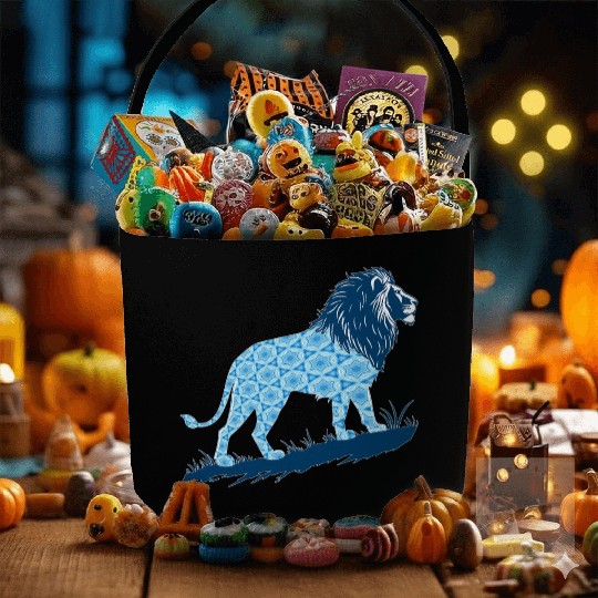 Star of David Pattern 2 Lion of Judah Fabric Baskets