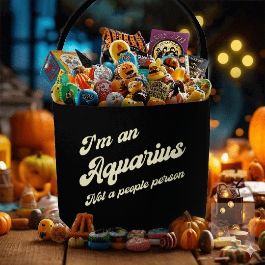 aquarius not a people person Fabric Baskets