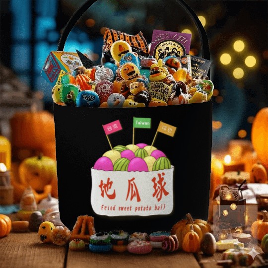 Taiwan food _Fried sweet potato ball Fabric Baskets