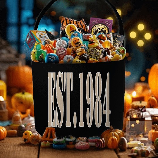 EST. 1984 Fabric Baskets – Classic Beige Birth Year Fabric Baskets