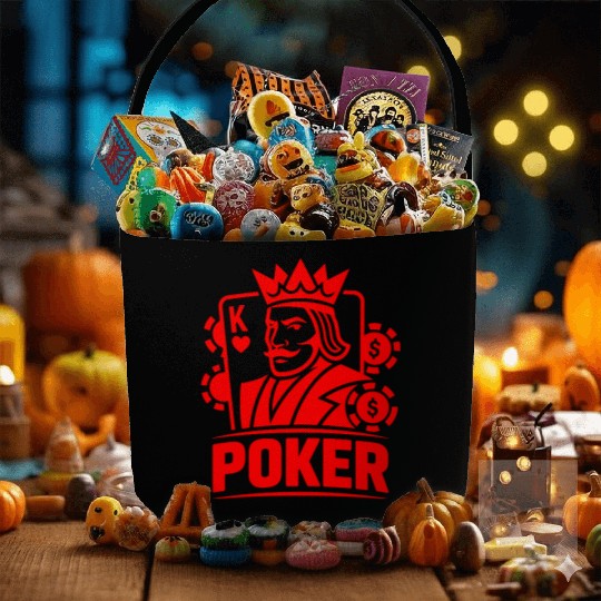 Poker King of Hearts Design Vector One Color Fabric Baskets
