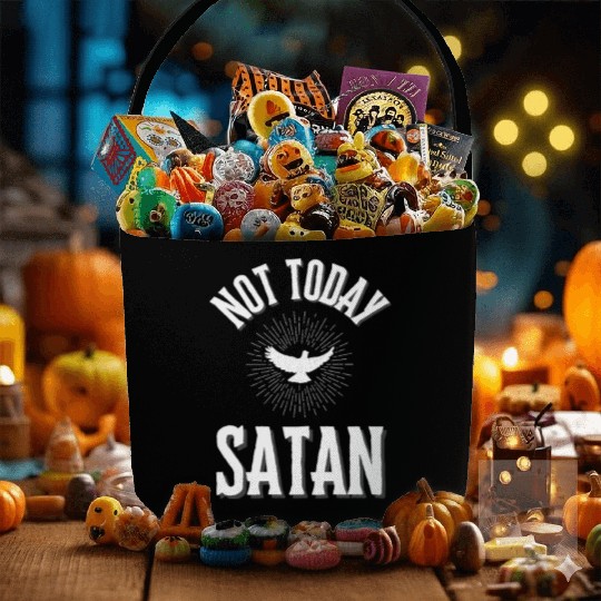 Not Today Satan Fabric Baskets