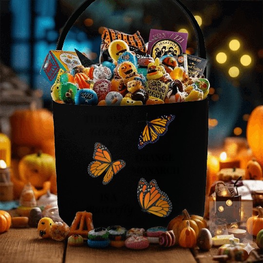 the only good orange monarch is a butterfly Fabric Baskets