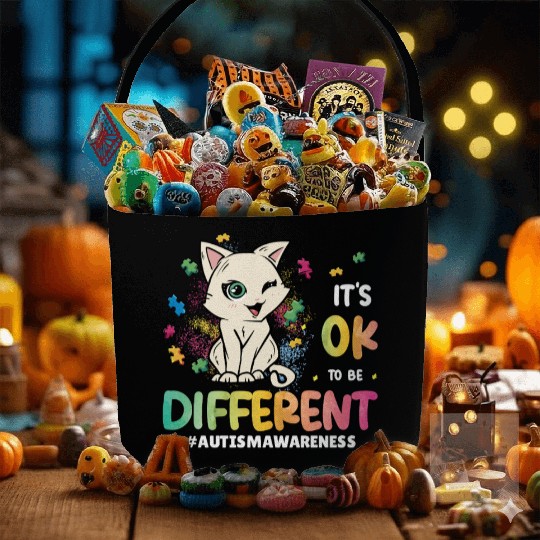 Support Autistic Adults Kids Autism Different Cat Fabric Baskets