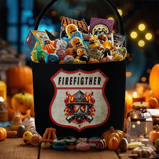 Fire Brigade Coat Of Arms Fabric Baskets