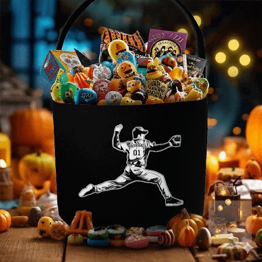 Baseball Pitcher Fabric Baskets