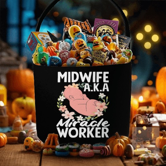 Midwife A.K.A Miracle Worker Fabric Baskets