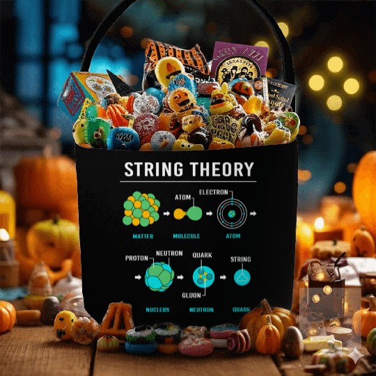Quantum Physics Science String Theory Fabric Baskets