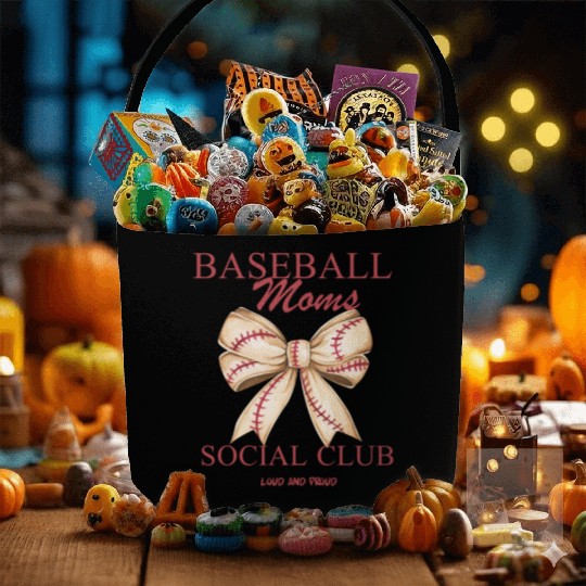Baseball Moms Soociial Clubb – Game Day Design Fabric Baskets