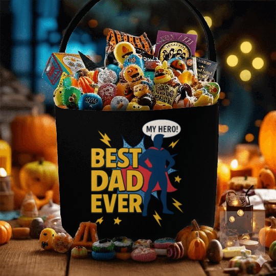 Best Dad ever superhero style Fabric Baskets