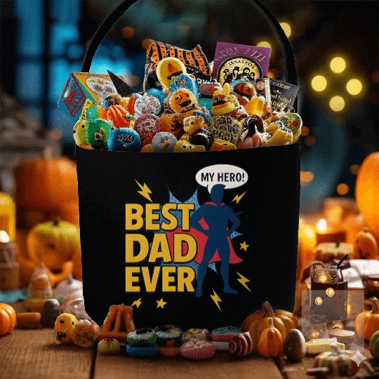 Best Dad ever superhero style Fabric Baskets