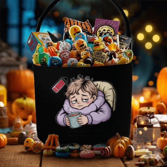 Social Battery 0% – Please Do Not Disturb Fabric Baskets