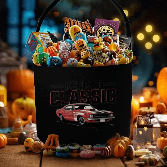 Vintage Muscle Car Keep It Classic Fabric Baskets